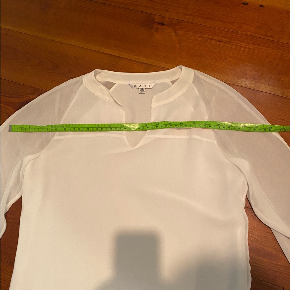 CAbi White Sheer Blouse